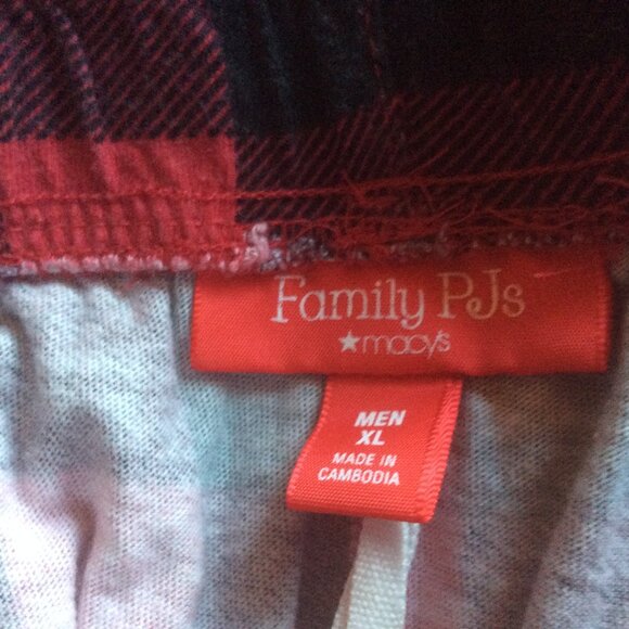 Macy's Family Pajamas Fleece Navidad Buffalo Plaid Pants Unisex Bundle L/XL - Picture 7 of 9
